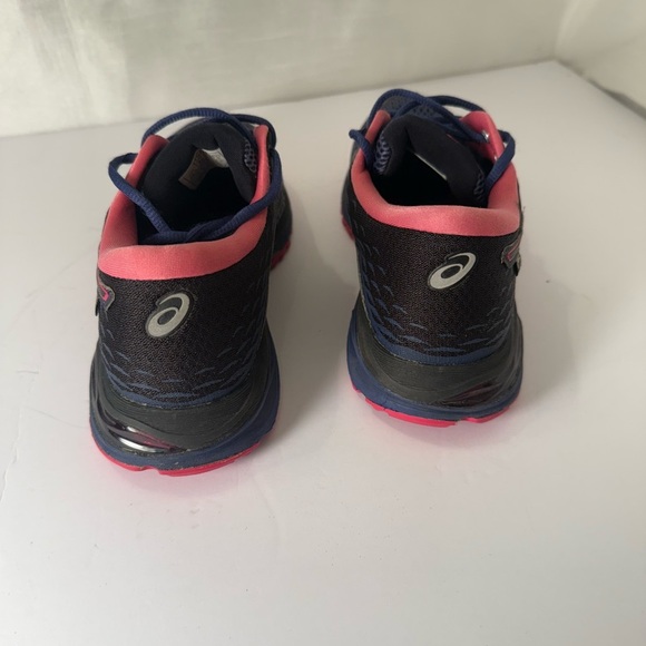 Asics Gel Cumulus 19 Lace Up Running Shoes Womens 6.5 Blue Pink Athleisure Gym - Picture 4 of 7